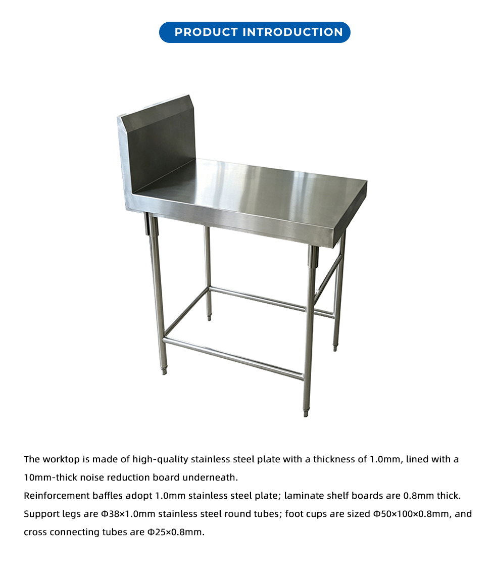Stainless Steel Work Table With Backsplash X