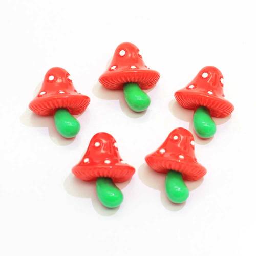 Cheap Mushroom Shaped Flat Back Cute Resins Cabochon Craft Decoration Phone Ornaments Handmade Beads Charms