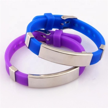 Yiwu Aceon Stainless Steel Sports Band Silicone Bracelet