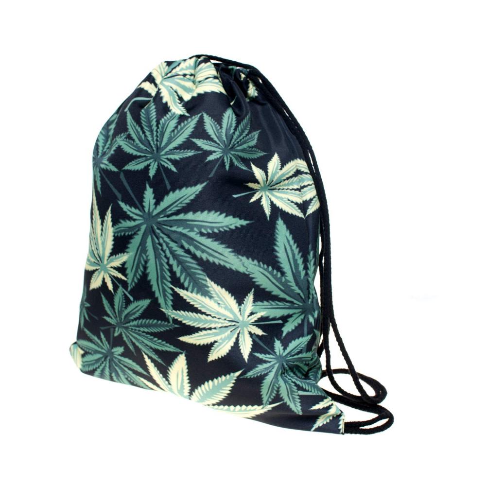 Green Leaf Drawstring Bag 1 Green Leaf Drawstring Bag 1