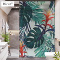 DICOR INS Style Popular Window Decorative Film Leaves Flowers Rainforest Glass Sticker Green PVC Frosted Privacy Films Decal New