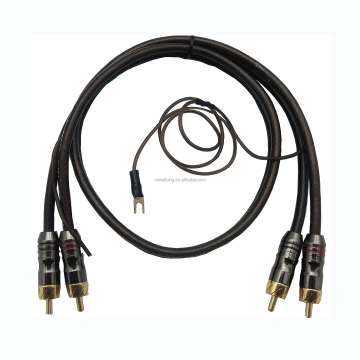 High Quality Audio Car PCOCC Subwoofer RCA Splitter Cables with Ground Wire and 5.0 Wireless Adapter