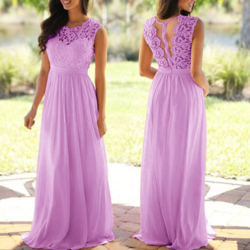 High Quality Customizable Lace Chiffon Party Dress with Logo OEM