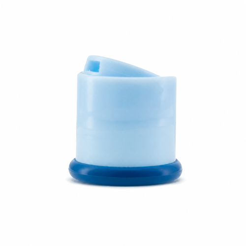 24/410 Tapa superior de disco de plástico azul claro con faldón