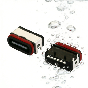 Waterproof 6 Pin USB Type-C Connector