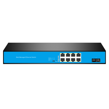 9 Port PoE Network Switch 100/250M Full Giga 8 PoE Ports 10/100/1000M for CCTV Cameras