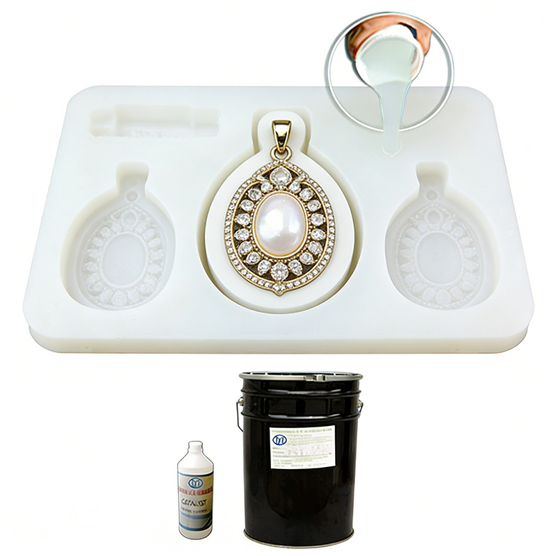 Condensation curing silicone mold rubber