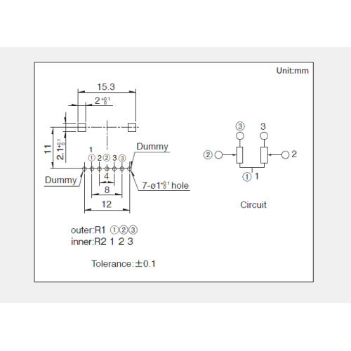 RK14K Series Rotating potentiometer