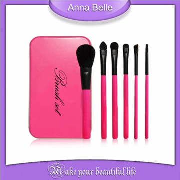 6pcs New Style Profession Rose Red Makeup Set Stroage Metal Box