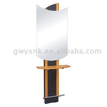 salon wooden styling mirror stage of salon furniture