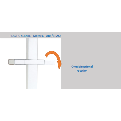 Flat Square Whit Arc Dusch Rail