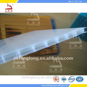 6mm twin wall colorful polycarbonate hollow sheet for roofing