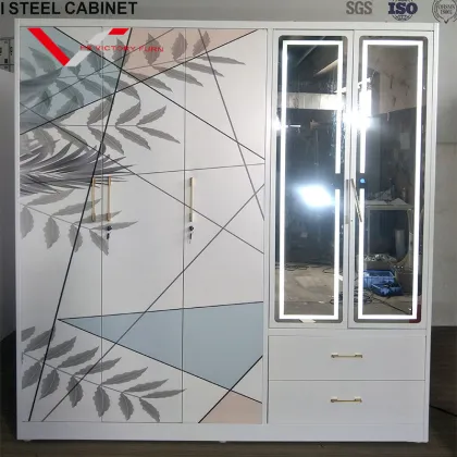 Modern 5-Door Swing Wardrobe: Customized Bedroom Furniture Design