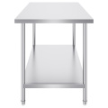 stainless steel work table adjustable height