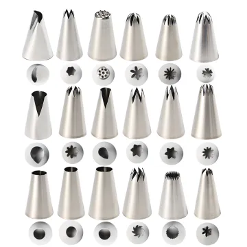 17pcs stainless steel cake icing decorating tip
