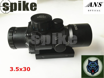 Optics 3.5x30 infrared prism rifle scope/tactical compact riflescopes with F.O.V adjustment for hunting rifles/air guns