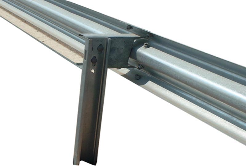 galvanized highway guardrail posts