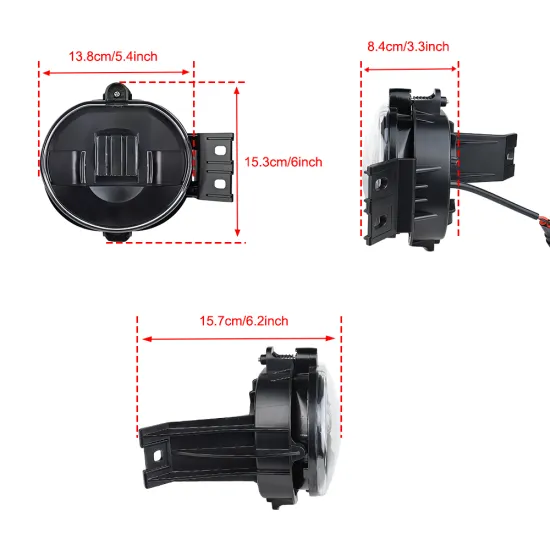 Aukma LED Driving Lamps Bumper Kit for Dodge Ram 1500/2500 Pickup 2002-2008