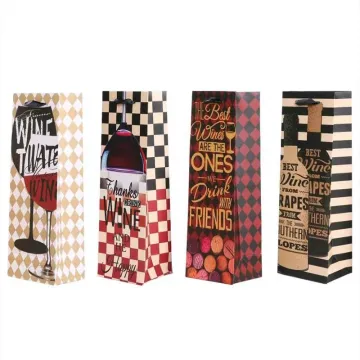 Red wine rectangular gift packaging bag