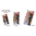 Percell 4.5" Nylon Dog Chew Spiral Bone Chocolate Scent