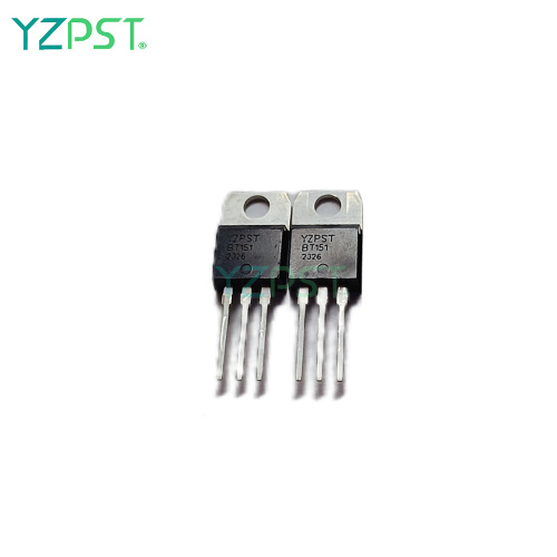 12A TO-220 BT151 SCRs series is suitable to fit all modes of control