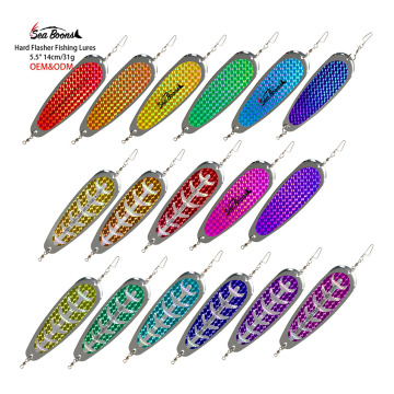 Sea Boons 5.5" Marlin Mahi Fishing Lures - UV Salmon Trolling Spoons for Saltwater