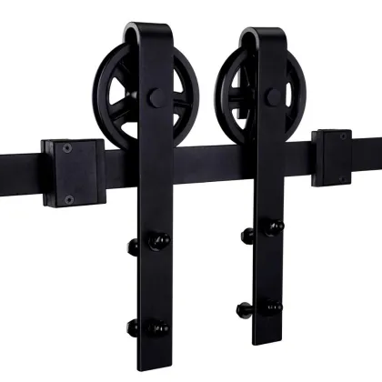 6.6 Feet Barn Door Sliding Door Hardware Rails With Barn Door Hardware Kits