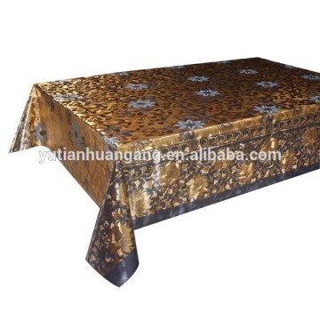 hot new products pvc embossed double side golden/silver table cloth
