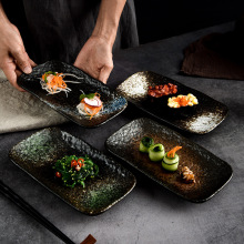 Platos de sushi azul japonés