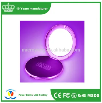 Fashion Makeup Mirror Mini Universal Portable Power Bank