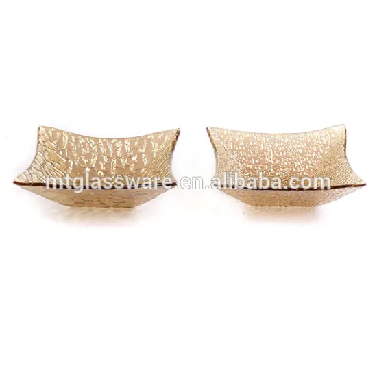 antique colored mini nappy charger glass plates for garden party