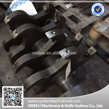Double shafts shredder knife/blades