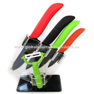 Mirrored blade black zirconia ceramic carving knife