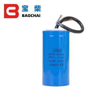 CD60 900UF 300V AC Starting Capacitor for Heavy Duty Electric Motor Air Compressor - Two Wires