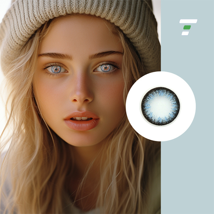 Premium Gloss contact lens with logo color