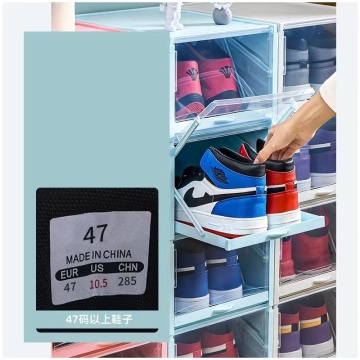 Hurtowe przezroczyste plastikowe pudełka na buty - przezroczyste organizatory przednich przednich sneakerów
