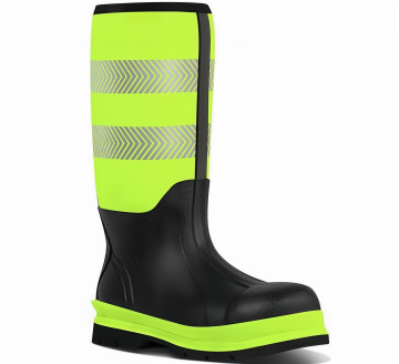 Men's Steel Toe Rubber Work Boots, Waterproof Neoprene Safety Boots with Puncture Proof Midsole - Oil & Chemical Resistant, Refl