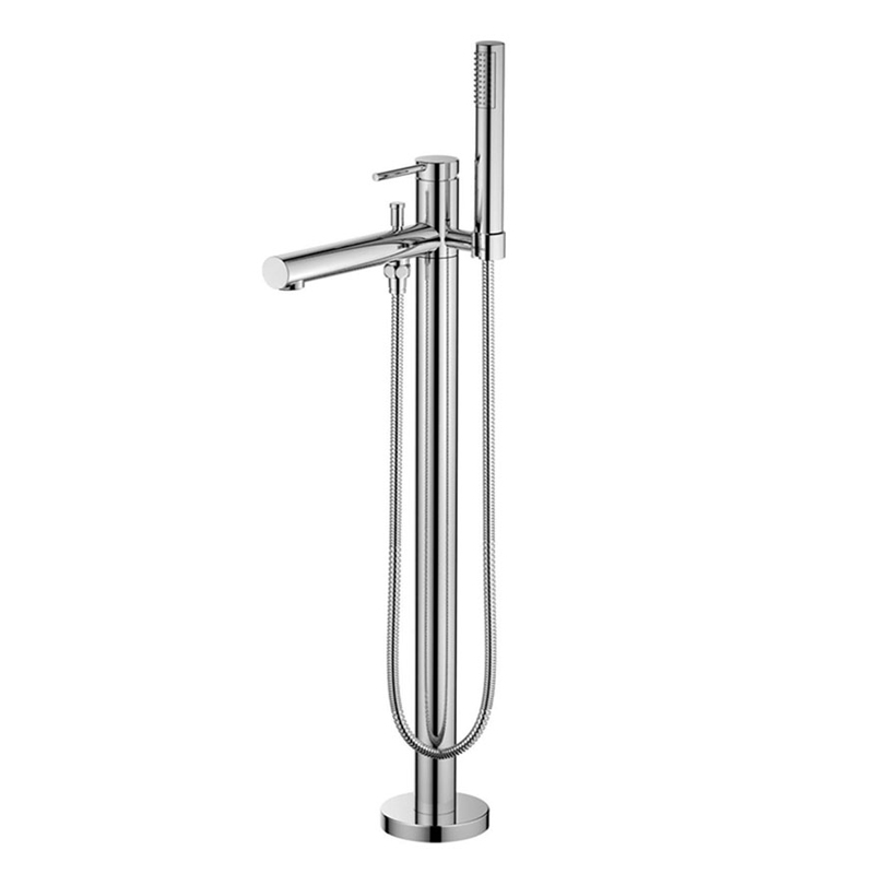 Single lever bath mixer floor-standing brass made