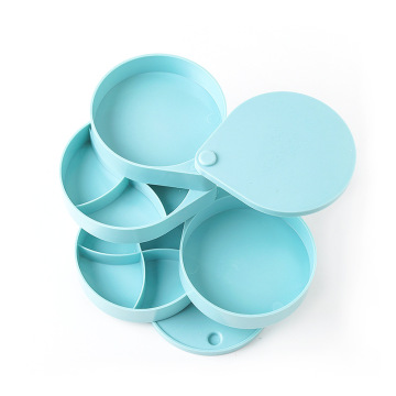 Desktop Rotating Multi-Layer Water Drop Shape Hairpin & Hair Rope Organizer Box