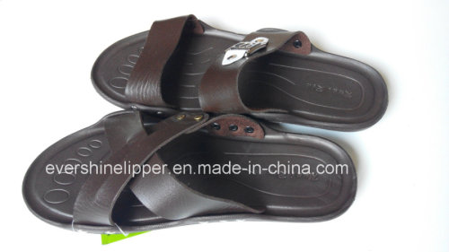 2014 New Style Hot Sale Men Slippers, Flat Slippers Manufacturer (DRS-195)