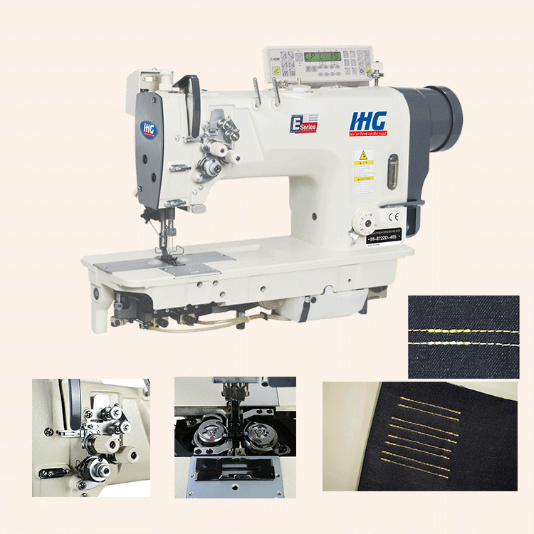 آلات الخياطة ذات الإبرة المزدوجة الصناعية