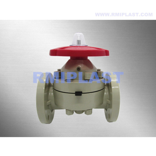 Zawór przepony PPH/PTFE DIN PN10