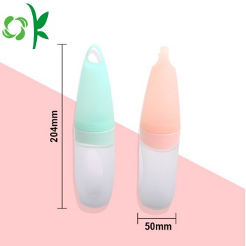 Silicone Bottle Baby Feeding Spoon Baby Squeeze Spoon