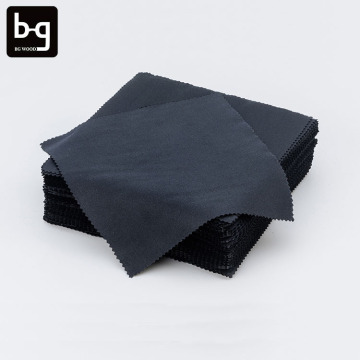 Black Customized Logo Microfiber Cleaning Cloth for Eyeglasses and Sunglasses