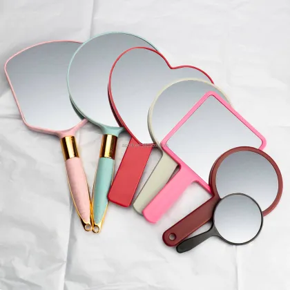 Personalized Plastic Square Mirror with Custom Logo: UV Printed, Folding and Long-Handled Cosmetic Makeup Mirror