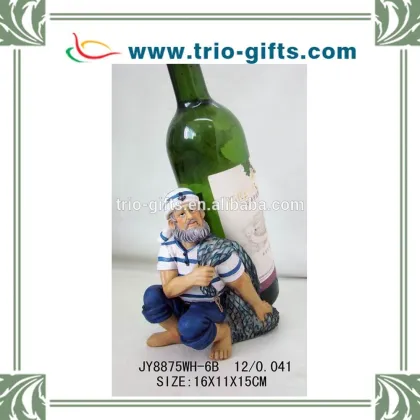 Polyresin crafts wine bottle holder for pirate deco