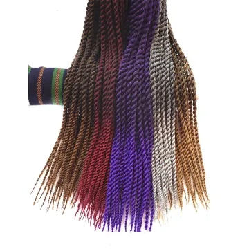 Wholesale Long 18''Black Blonde  Jumbo Crochet Braids Hair Synthetic Senegalese Twist Hair Braiding  Extension For Women