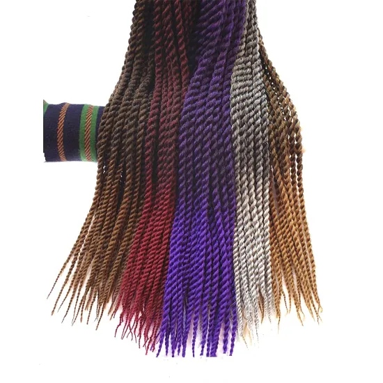Wholesale Long 18''Black Blonde  Jumbo Crochet Braids Hair Synthetic Senegalese Twist Hair Braiding  Extension For Women
