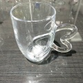 hand made tumbler glass for juice with handle