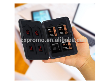 Premium Aluminum Mobile Phone Memory Card Storage Box Protecter Case Wallet for 8SD and 8 Micro Sd